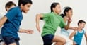 crianças exercício físico interior