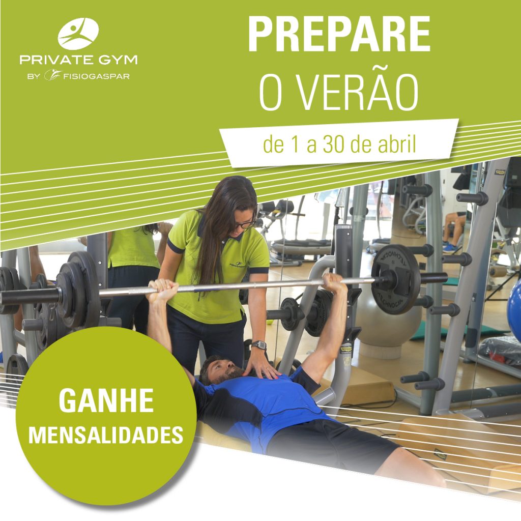 Prepara verão 1 a 30 de Abril ginásio ganhe mensalidades